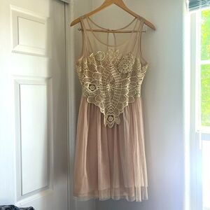 Bohemian style crocheted sheer fairy dress from ModCloth!